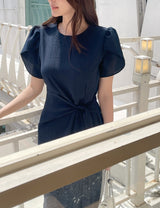 26SS★ Nadine Seersucker Tulip Wrap One Piece
