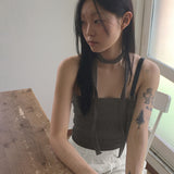 Cable ribbed tank top