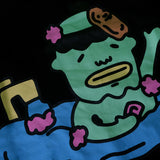 PEANUT STAIN - Aquarius Zodiac Black Oversized Tshirt