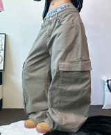 オーバービッグカーゴバルーンコットンパンツ🤎🩵2カラー