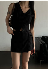 Stripe bustier top