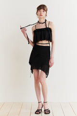 LILY SCARF TOP black
