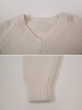 #Pure Basic V-neck Loose Fit Knit (3color)