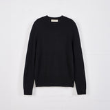 カシミアブレンドウールクルーネックニット BLACK