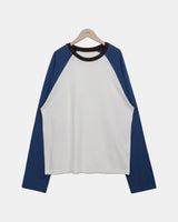 Seg Contrast Raglan Long-Sleeve T-Shirt