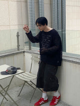 No.0741 net grunge KNIT (3color)
