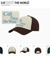Cat Save The World ballcap (Brown)