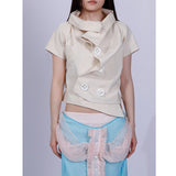 old natural hand-woven rags shirt