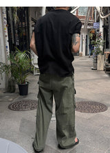 [S/S]ルーズフィットUネック半袖Tシャツ(4color)