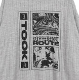 レタングラフィックニットロングスリーブ