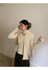 VネックスカーフボールドVネックニット