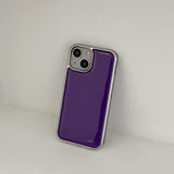purple epoxy silver bumper case