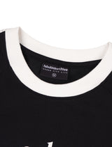 UNISEX Leris ラグランラインカラーロングスリーブ Black White (FCD3TS801M)