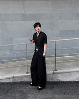 Aven Linen Two-Tuck Wide Pants