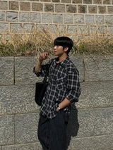 Autumn double check shirt