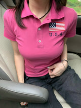 Washington Club USA PK Slim Collar Tee (3c)