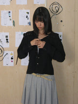 SNAP HOODIE SHIRT (BLACK)