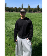 Diagonal Snap Raglan Crop Long Sleeve Tee