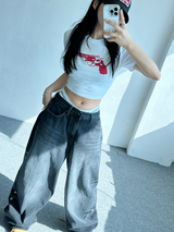 BANG BANG GUN CROP T🖤❤🤍 - 2 COLORS