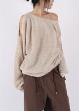 PUFFY CUTOUT KNIT