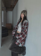 Wake Check Hooded Shirt