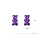 Petit Bear Earrings_Purple