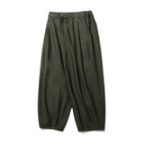 Back Satin Long Balloon Pants (Khaki)