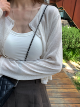 Setter Linen Crop Knit Cardigan / 9 colors