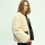 リバーシブル キルト&フリースライナージャケット olive khaki