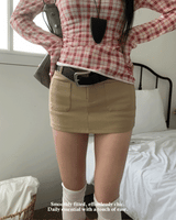  Even Two Pocket Span Mini Skirt (3 colors)