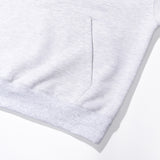 LEATHER APPLIQUE GRAPHIC HOODIE
 - WHITE
M/GREY