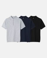 Jevin Muscle Fit Half Zip-Up Short Sleeve