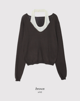 #RB Halter Neck Layered Loose Knit (5color)