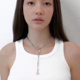  2-WAY LOGO CHAIN NECKLACE (2 COLOR)