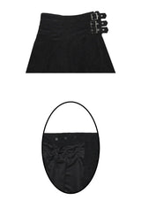 コーデュロイバックルラップスカート