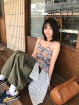 ピュアチェックパッチブラウス ( 2color )