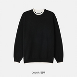 [M-L] レイヤードラウンドニット(4color)