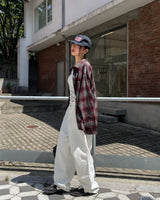 Posi smooth overfit checked shirt