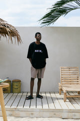 ピクセルピン二ット1/2ボックスtシャツ
