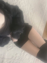 Donna Loose Fit Long Socks (Black)