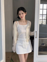 Rivet Basic A-line Mini Skirt Pants (2color)