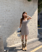 [MADE] Rnin check mini dress