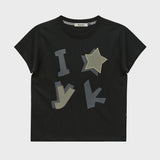 YK スターアップリケ半袖Tシャツ