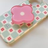 Pink Flower Grip Holder