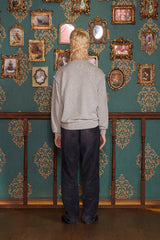 LAYERED V NECK KNIT / GREY
