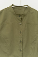 (W) Cake Pocket Slim Shirt