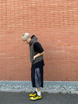 Snap Hooded Nylon Vest 3C