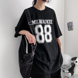 88 Lettering Boxy Fit Short-Sleeved T-Shirt (3 colors) H&L
