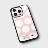 holiday epoxy bumper case (pink-white dot)
