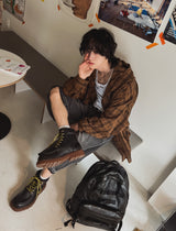 アサムバルーンチェックフードシャツ (3 color)